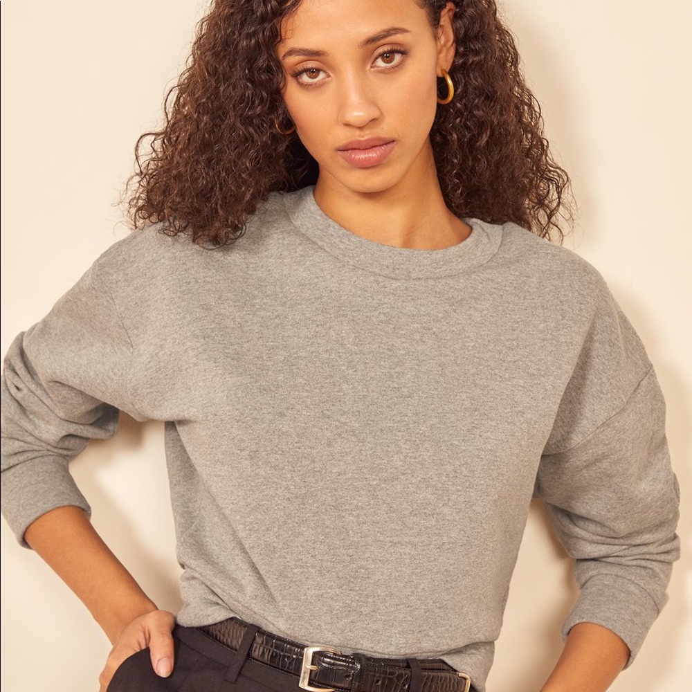 REFORMATION HUNTER CROP - GREY - XL